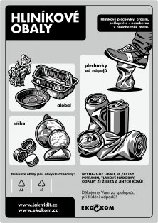 Samolepka Hliníkové obaly