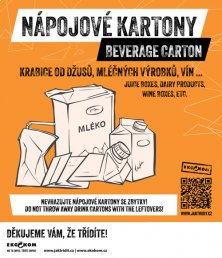 Samolepka odolná nápojové kartony (26x30cm)