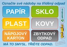 Samolepka A5 - podpora třídění