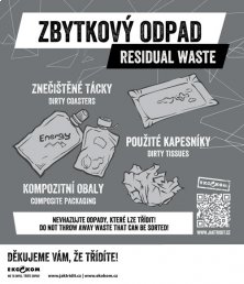Samolepka odolná zbytkový odpad (26x30cm)